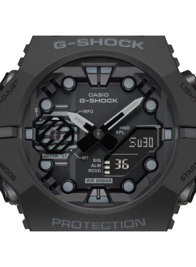 كاسيو ساعة كاسيو G-SHOCK GA-B001-1ADR للرجال بعرض تناظري ورقمي، مقاومة للصدمات، مقاومة للماء حتى 200 متر، سوار ريزن أسود، اتصال بلوتوث - Image 3