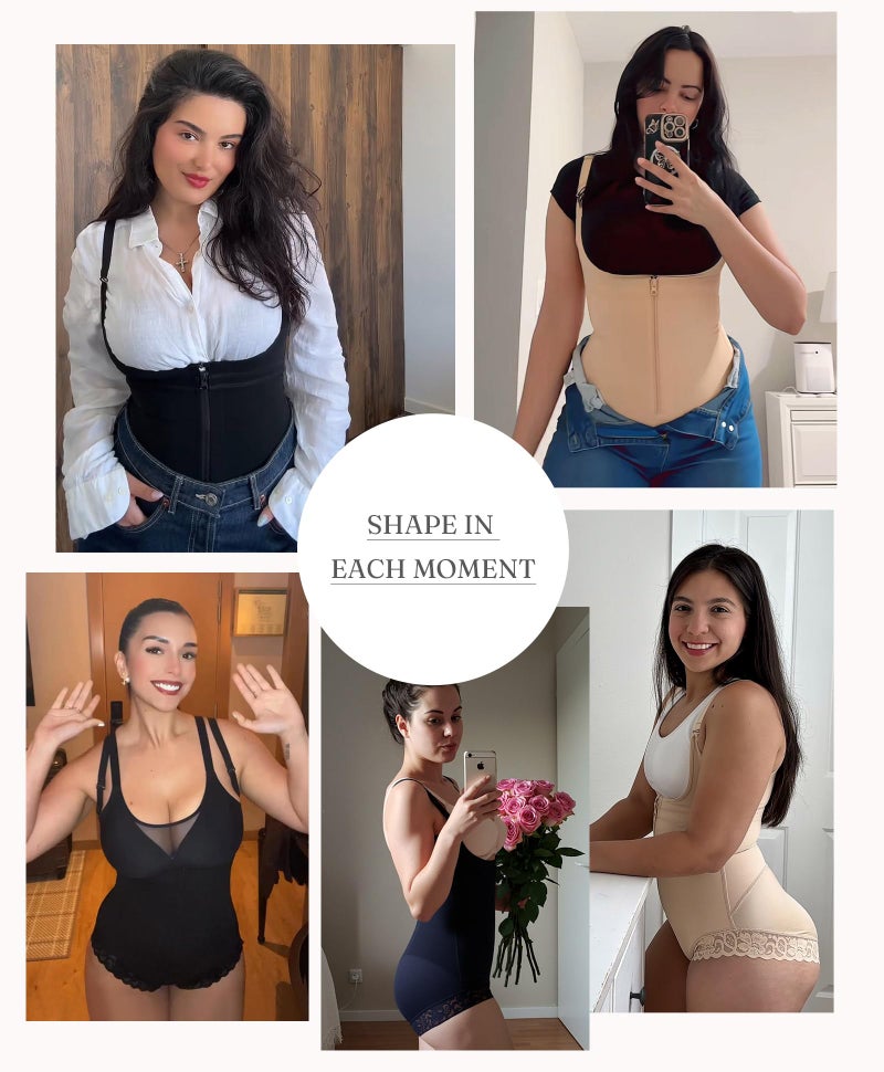 FeelinGirl Colombian Fajas Shapewear for Women Tummy Control Postpartum Body Shaper Butt Enhancer Bodysuit Black M - Image 5
