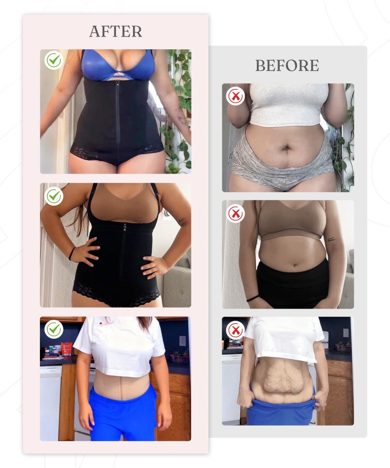 FeelinGirl Colombian Fajas Shapewear for Women Tummy Control Postpartum Body Shaper Butt Enhancer Bodysuit Black M - Image 4