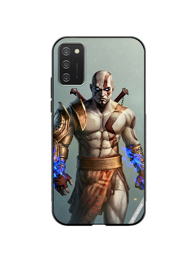 VR CREATIVE Protective Case Cover For Samsung Galaxy A03s Young Kratos Design Multicolour - Image 1
