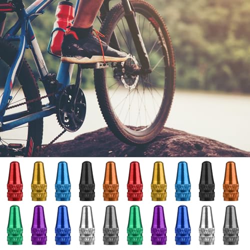 Hariendny 40 Pieces Presta Valve Stem Caps, 10 Colors Presta Valve Cover, Aluminum Presta Cycling Valve Cap, Presta Valve Cap Dust Covers, French Bicycle Air Tire Caps, Presta Valve Caps for Bike Tires - Image 5