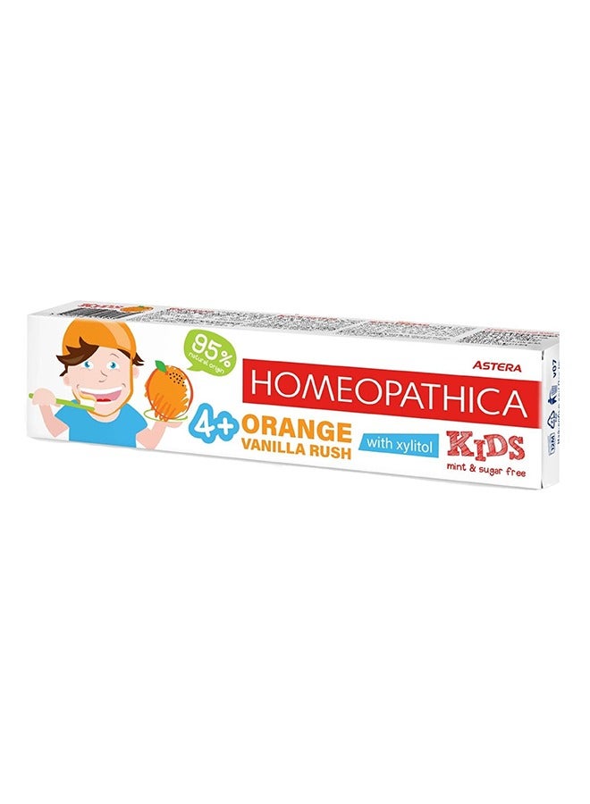 Astera Homeopathica Orange Vanilla Rush Flavor Kids Toothpaste 4+ Year 50Ml