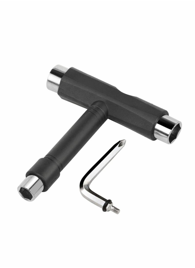 Excefore Skate Tools, All-in-One Skateboard Ball Bearings Portable T Tool Accessory L-Type Cross Head Wrench Tools Multi-function for Scooter Longboard  - Image 1