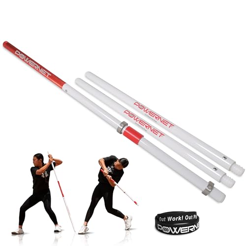 PowerNet Combo PVCClick Stick Softball Baseball Swing Trainer Interchangeable Baseball Hitting Trainer PVC Training Bat for Drills Bat Speed Training Equipment - Image 1