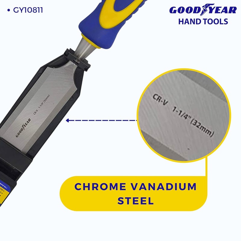 Good Year إزميل معدني برأس ضارب (فضي)، 1-1/4 بوصة (GY-10811) - Image 4