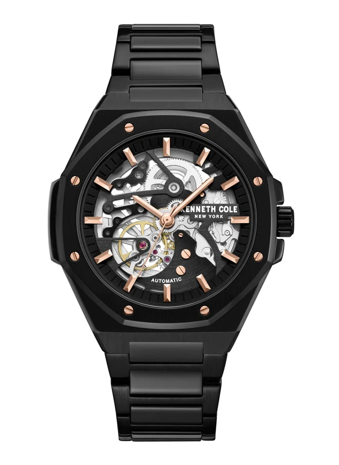 Kenneth Cole New York Kenneth Cole New York 40mm Automatic Men's Watch with Chocolate Dial & Chocolate Stainless Steel Bracelet