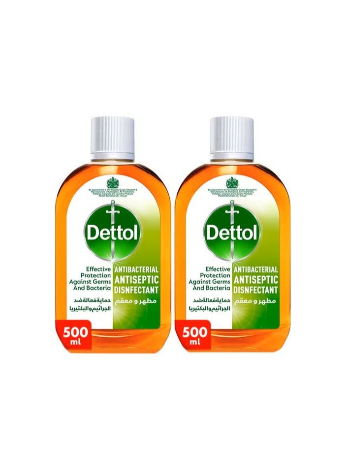 Dettol Original Antibacterial Surface Disinfectant Pack of 2 500ml