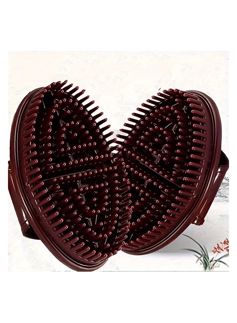 Rozino Set of 2 Hypoallergenic Full Body Meridian Massage Brushes, Multi-Purpose Acupressure Massaging Tool for Stimulating Circulation and Relaxation - Image 1