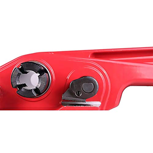 Gresdent Poly Strapping Tensioner & Cutter Manual Banding Strapping Tools for Polyester Polyproplyn 1/2" - 3/4" Strap Red - Image 2