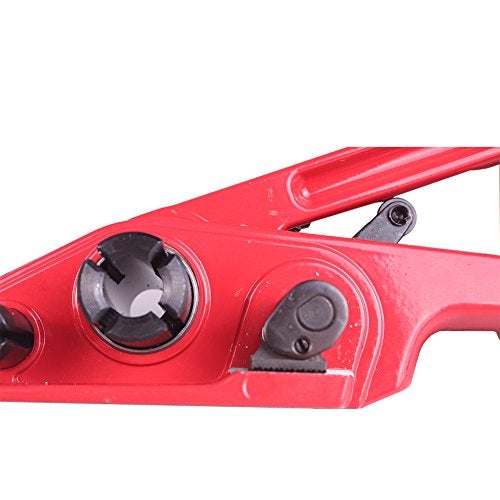 Gresdent Poly Strapping Tensioner & Cutter Manual Banding Strapping Tools for Polyester Polyproplyn 1/2" - 3/4" Strap Red - Image 3