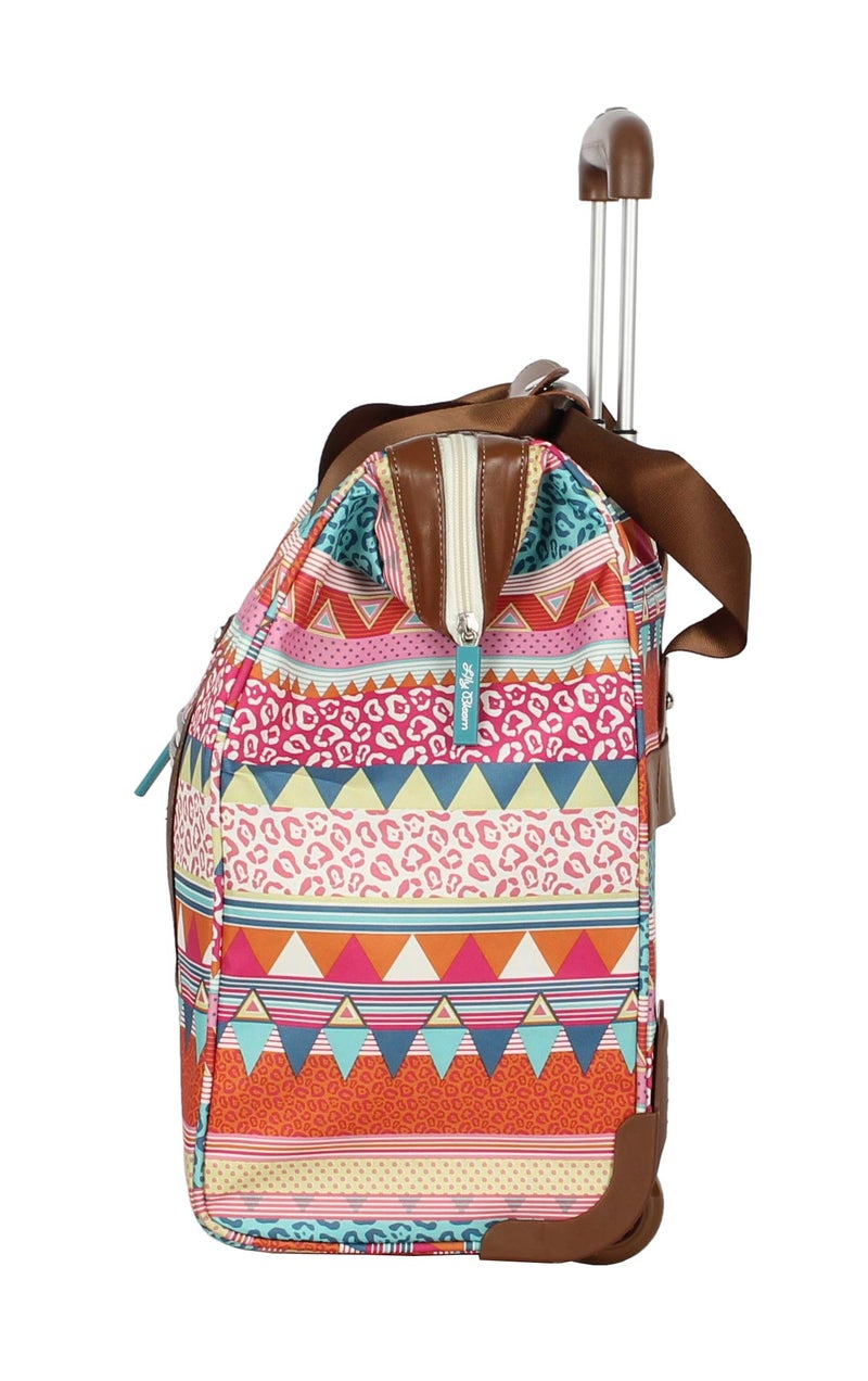 Lily Bloom Design Pattern Carry on Bag Wheeled Cabin Tote (On the Powl) - Image 3