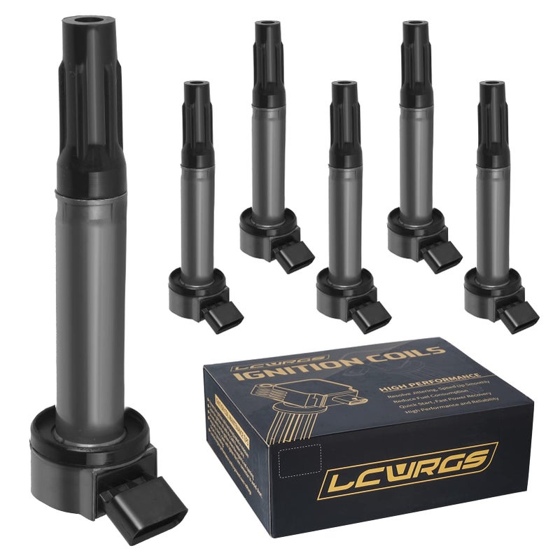 Set of 6 Ignition Coil Pack for 35L V6 Toyota Sienna Avalon Camry Highlander Rav4 Venza Lexus RX350 IS350 ES350 2007 2008 2009 2010 2011 2012 2013 2014 2015 OE 90919A2007 UF487