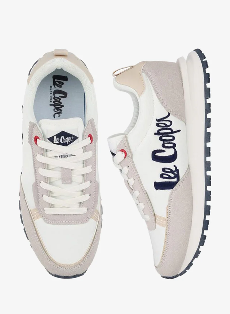 Women Logo Embroidered Lace-Up Ankle Sneakers