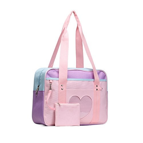 STEAMEDBUN Kawaii Ita Bag Japanese School Bag Cute Tote Bag Large Shoulder Anime Heart Purse - Image 1