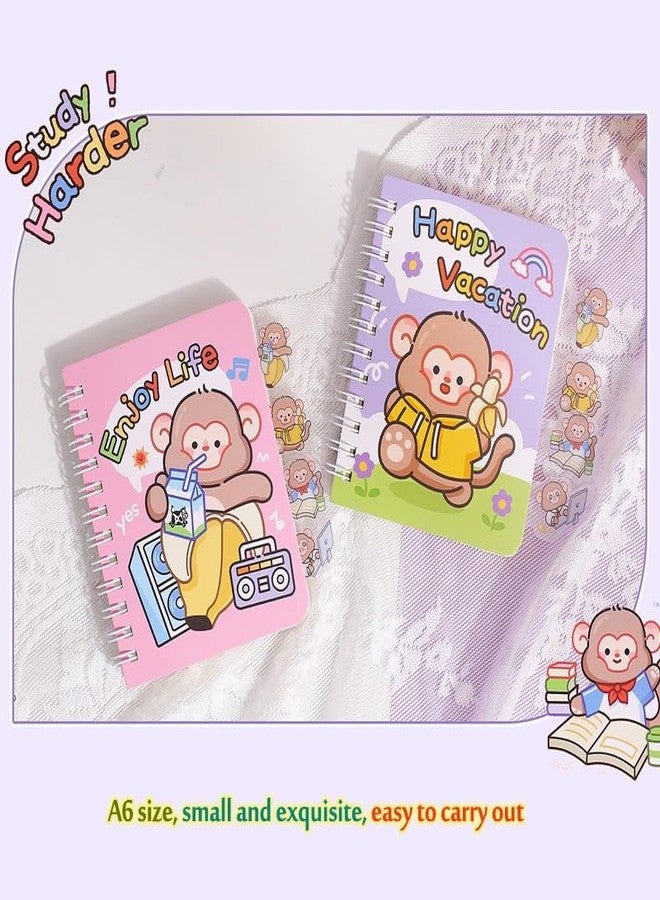 AROSHNAY Notebook Diary for Girls - A6 Spiral Book, Kawaii Diary, Spiral-Bound Diary, Lightweight Aesthetic Journal Diary, Mini Notebooks -Random Color (Pack-1) - Image 2