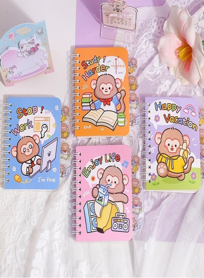 AROSHNAY Notebook Diary for Girls - A6 Spiral Book, Kawaii Diary, Spiral-Bound Diary, Lightweight Aesthetic Journal Diary, Mini Notebooks -Random Color (Pack-1) - Image 1