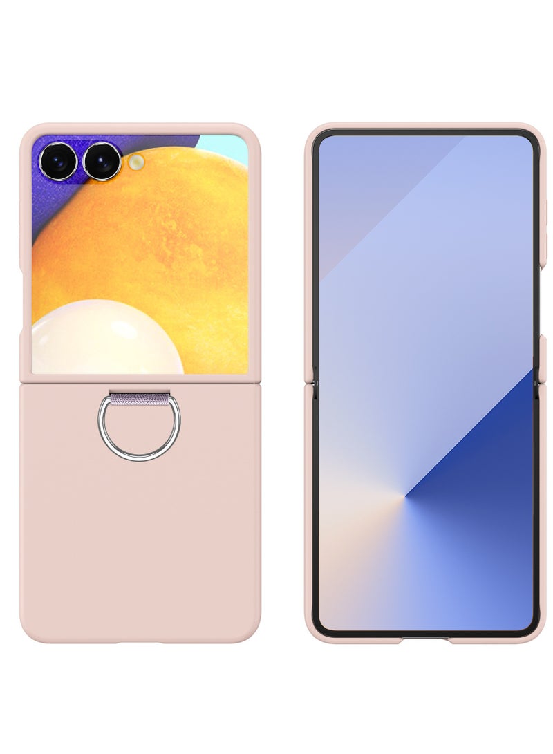 غطاء سامسونج Z فليب 7 مع حلقة، تصميم رفيع جدًا من البلاستيك الصلب، يوفر حماية قوية ضد السقوط والخدوش، غطاء واقي مقاوم للصدمات لسامسونج جالكسي Z فليب 7.