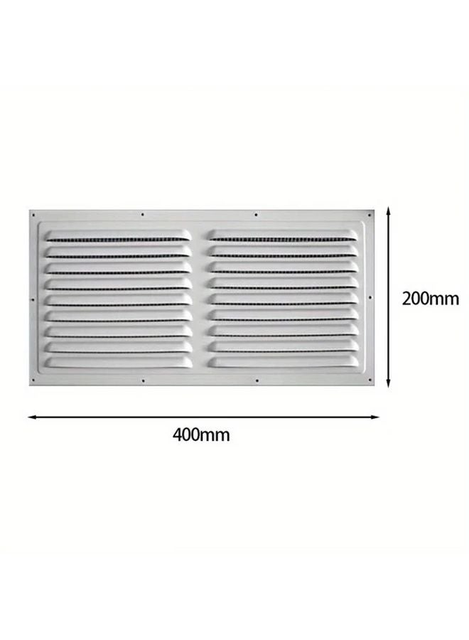 Aluminum Heating Cooling Vent Grille Louver 200x400mm With Insect Screen For HVAC Windows Doors - Image 1