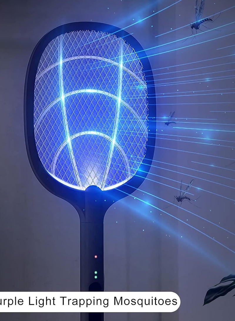 HASANAT ESSENTIALS وييداس Bug Zapper 2 في 1 مضرب كهربائي كبير للبعوض ومصباح قاتل الذباب - Image 1