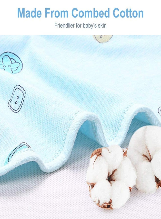Knirose Organic Cotton Baby Swaddle Blankets, Unisex Baby Blanket Wrap for Newborn Baby Boys Girls, Skin Friendly Wearable Swaddling Sleep Sack Calms Startle Reflex (Button, Blue, 0-3 Months + 3-6 Months) - Image 5