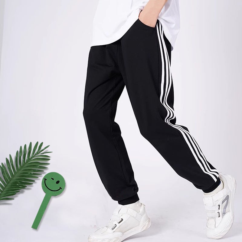 Children'S Clothing Pants Girls Sports Pants Boys Primary School Uniform Pants Three Bars Generation - Image 5