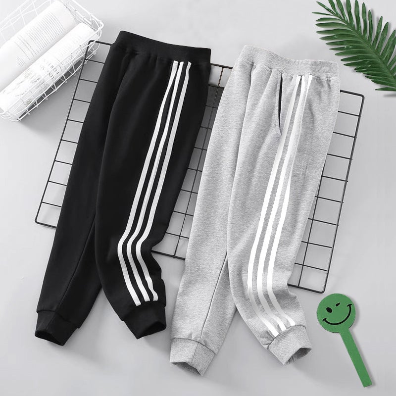 Children'S Clothing Pants Girls Sports Pants Boys Primary School Uniform Pants Three Bars Generation - Image 3