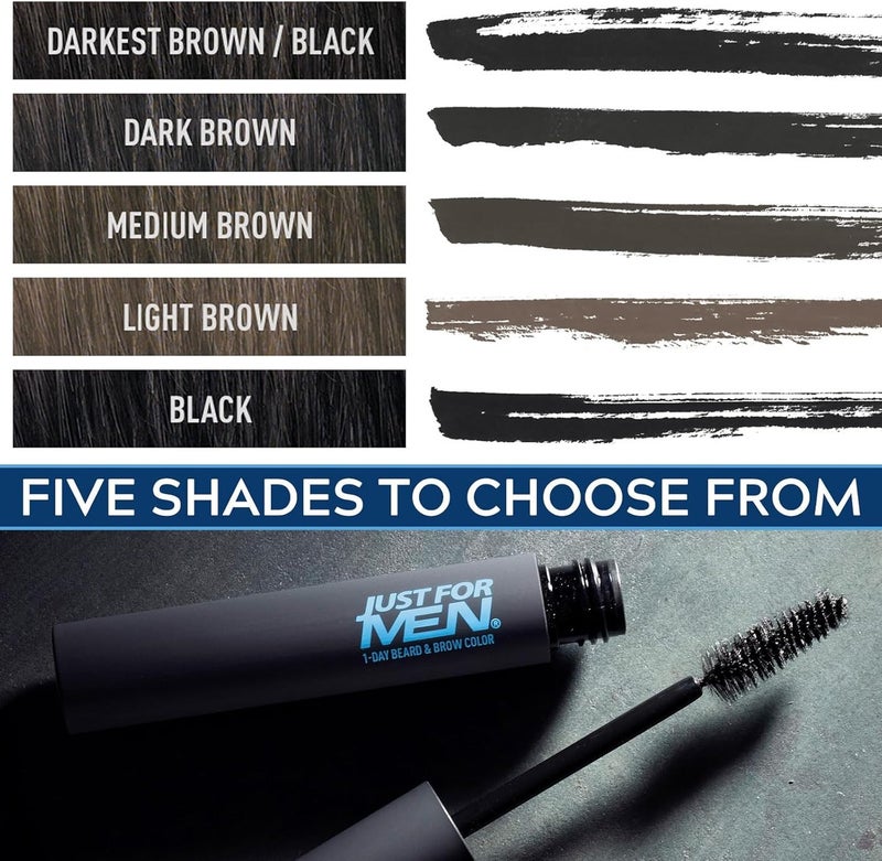 Just for Men 1-Day Beard & Brow Color, Temporary, Dark Brown - Image 5
