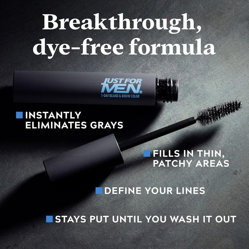 Just for Men 1-Day Beard & Brow Color, Temporary, Dark Brown - Image 3