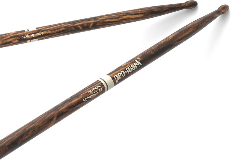 ProMark Drum Sticks - Classic Forward 5B Drumsticks - Drum Sticks Set - Oval Wood Tip - FireGrain Hickory Drumsticks - Consistent Weight and Pitch - 1 Pair - Image 1