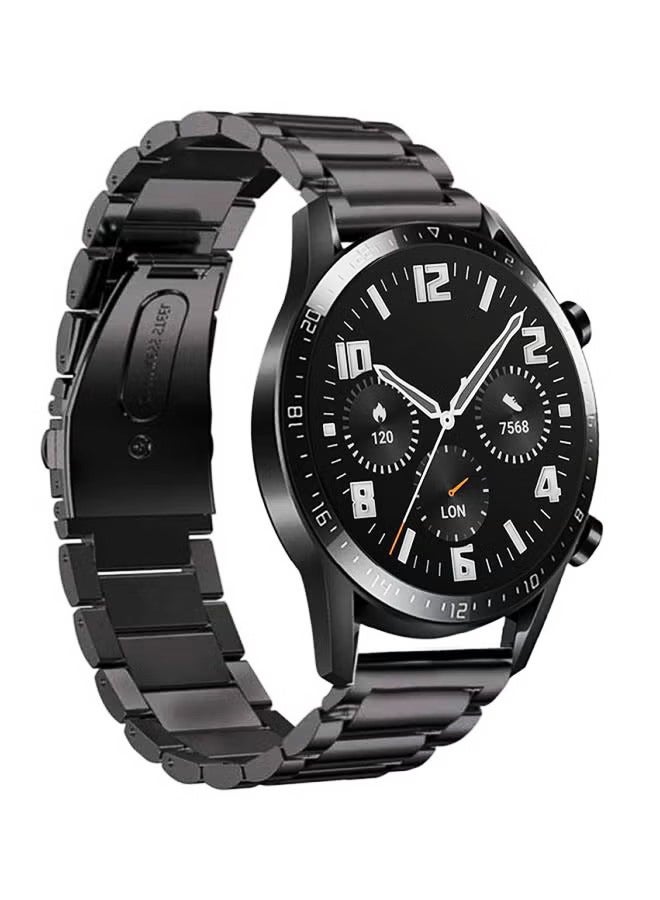 حزام ساعة بديل لساعة هواوي GT2 (22 مم)/Honor Magicwatch/Magicwatch 2 (22 مم) (أسود) - Image 1