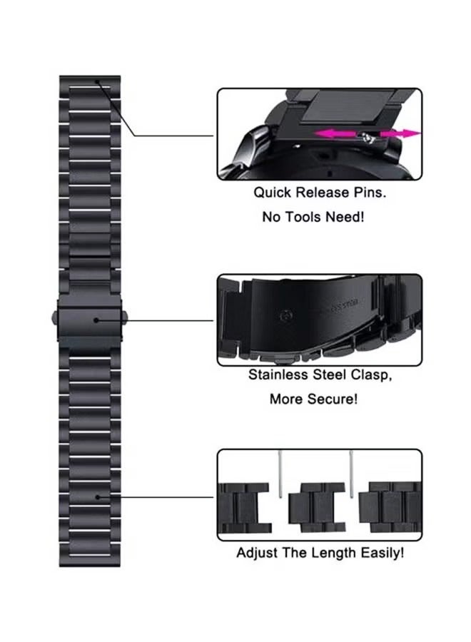 حزام ساعة بديل لساعة هواوي GT2 (22 مم)/Honor Magicwatch/Magicwatch 2 (22 مم) (أسود) - Image 4