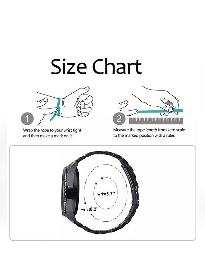 حزام ساعة بديل لساعة هواوي GT2 (22 مم)/Honor Magicwatch/Magicwatch 2 (22 مم) (أسود) - Image 5