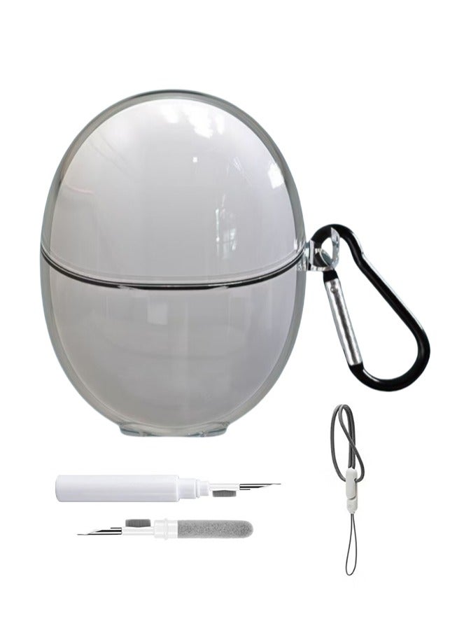 Silicone Case Cover Compatible with Huawei Freebuds 6 True Wireless Earbuds, Protective Earphones Skin Cover, Charging Port Accessible, Support Wireless Charging,transparent - Image 1