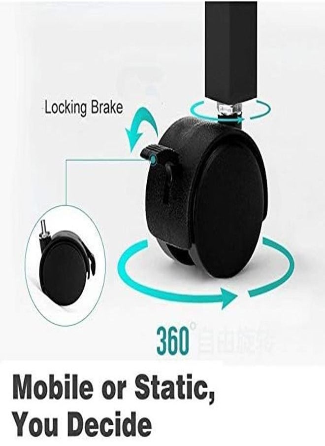 fashionhome - Upgraded Multi-Functional Compatible Design Movable Kitchen Storage Rack Utility Microwave Oven Stand Metal Frame 15 mm Thick Wood Sheet with 4 Lockable Wheels Household Storage Stand 90x30x103 Centimeter - Image 1