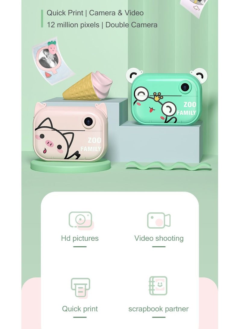 GULFLINK Kids Toy Print Camera for Child Boys Girls Pink - Image 2