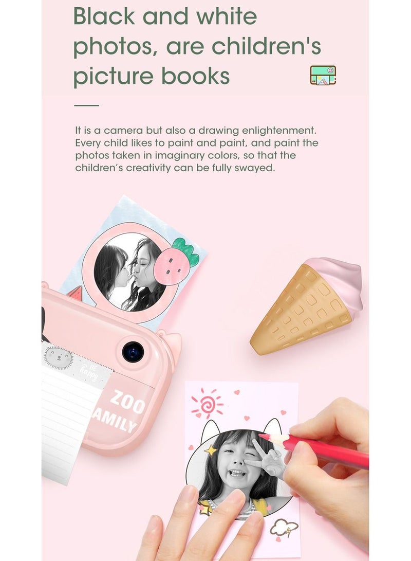 GULFLINK Kids Toy Print Camera for Child Boys Girls Pink - Image 5