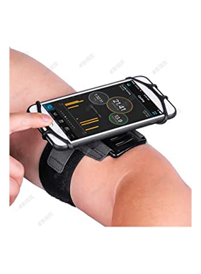 NIBEMINENT Rotatable Mobile Phone Arm Bag Band Running Cycling Outdoor Wrist Dual Purpose Black - Image 1