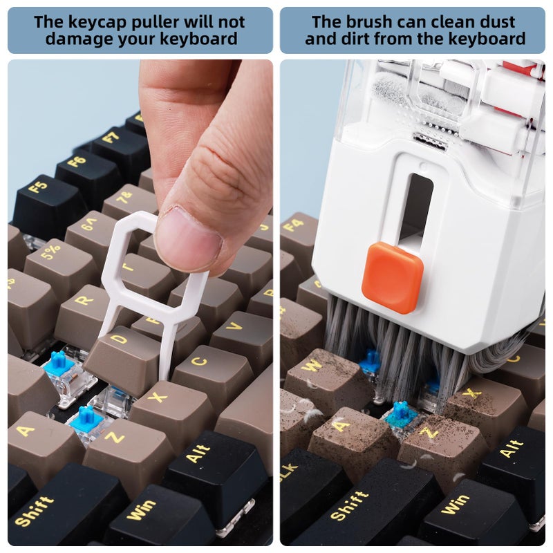Ordilend Keyboard Cleaning Kit Laptop Cleaner, All-in-1 Computer Screen Cleaning Brush Tool, Multi-Function PC Accessories Electronic Cleaner Kit Spray for iPhone iPad Macbook Earbud Camera Monitor with Patent - Image 2