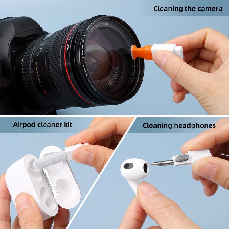 Ordilend Keyboard Cleaning Kit Laptop Cleaner, All-in-1 Computer Screen Cleaning Brush Tool, Multi-Function PC Accessories Electronic Cleaner Kit Spray for iPhone iPad Macbook Earbud Camera Monitor with Patent - Image 4