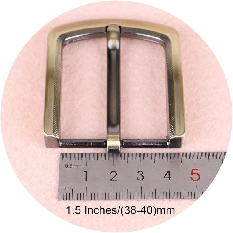 McFanBe 1.5 Inches (38-40 mm) Belt Buckle Single Prong Square Replacement Buckle for Men Women Belt - Image 5