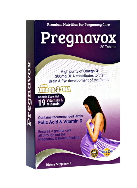 Pregnavox Tablets – Premium Nutrition for Pregnancy and Breastfeeding,30 TABLETS