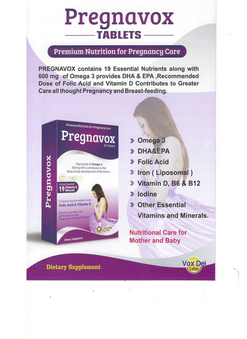 Vox Dei Labs Pregnavox Tablets – Premium Nutrition for Pregnancy and Breastfeeding,30 TABLETS  - Image 3