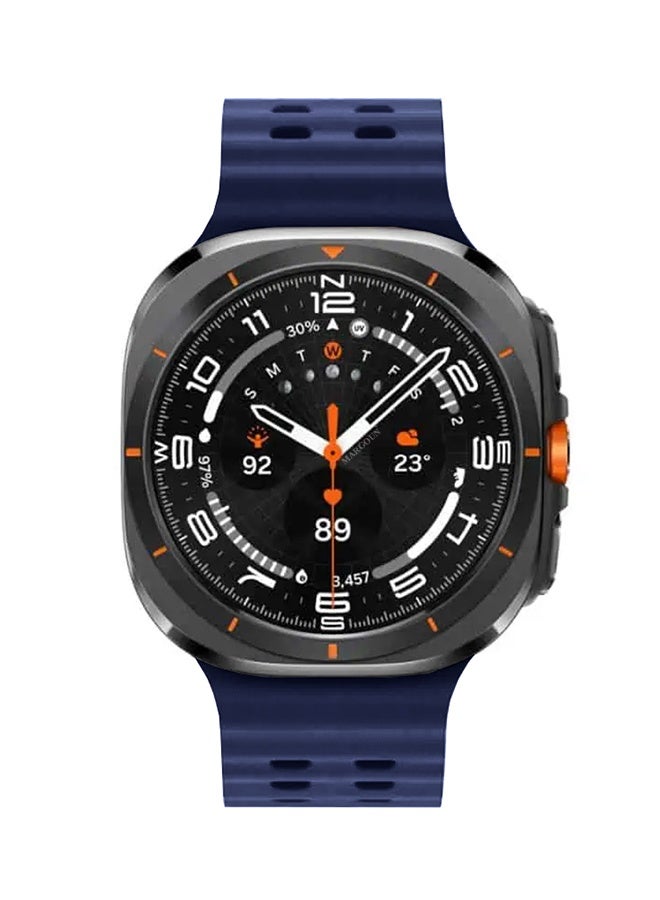 MARGOUN Strap Silicone Replacement for Samsung Galaxy Watch 8 Ultra Band 47mm, Rugged Soft Ocean Silicone Sport Accessory Fit for Samsung Galaxy Watch Ultra Band Dual Row Hole - Blue - Image 4