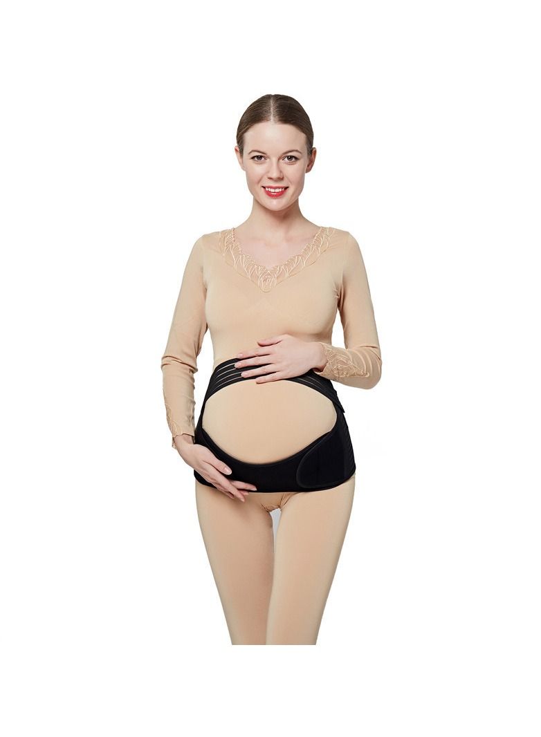 DUNISO Size L 3-Piece Pregnancy Support Maternity Belt, Waist/Back/Abdomen Band, Belly Brace, Black, - Image 4