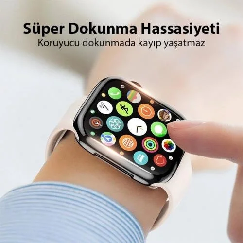 Polhammobile Polham Apple Watch Ultra 49MM Full Protection Case and Screen Protector, Electro-plated Silicone Case