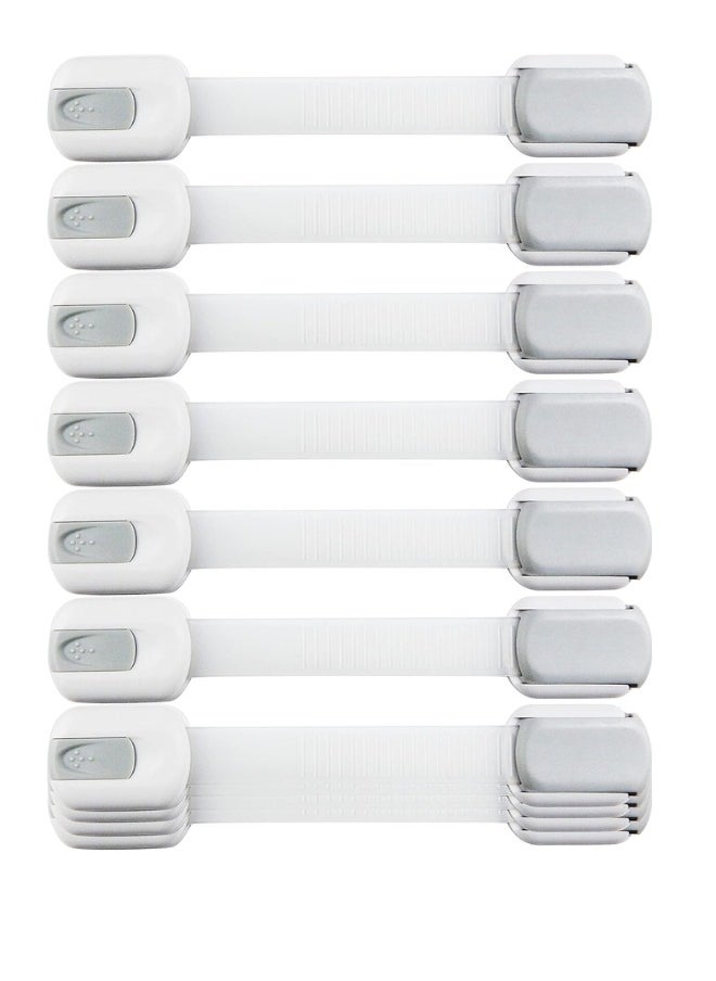 ferepiper - Ferepiper 10 Pcs Child Safety Strap Locks For Cabinets And Drawers With Adhesive Pads - Image 1