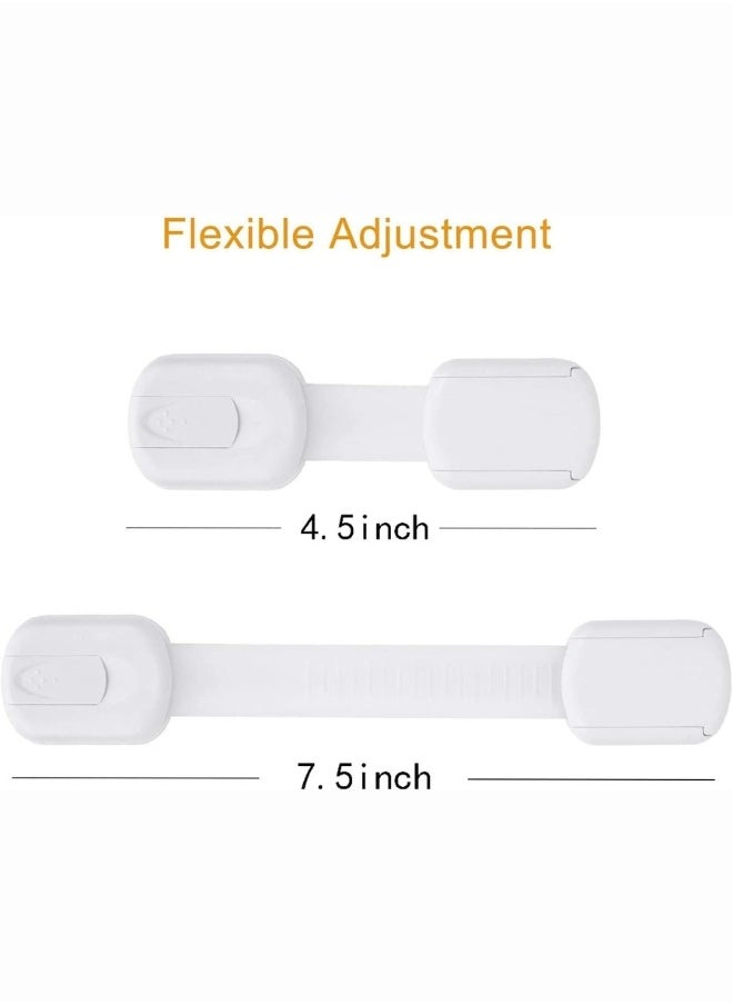 ferepiper - Ferepiper 10 Pcs Child Safety Strap Locks For Cabinets And Drawers With Adhesive Pads - Image 1