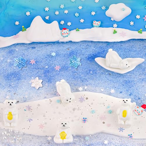 LAWOHO 300ml Polar Bear Slimes with Clay Clear Slime Kit for Girls Boys Ages 812 with 10 Packs Cute Add Ins for Kids Party Favors Kid Slime Making Kit for Birthday Halloween Christmas Easter Gift - Image 5