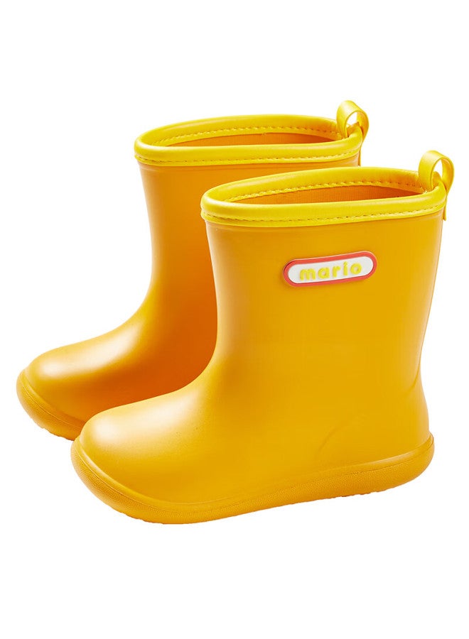 Cheerful Mario Children's Rain Boots, Cartoon Drawstring Rain Shoes For Girls, Waterproof Non-slip Lightweight Rubber Shoes For Toddlers And Young Children