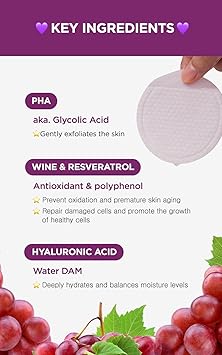 DERMALOGY by NEOGENLAB BioPeel Gauze Peeling Pads Wine 30 pads Exfoliating Firming Peeling Pad with PHA Red Wine Resveratrol Acid Hyaluronic Korean Skin Care - Image 5